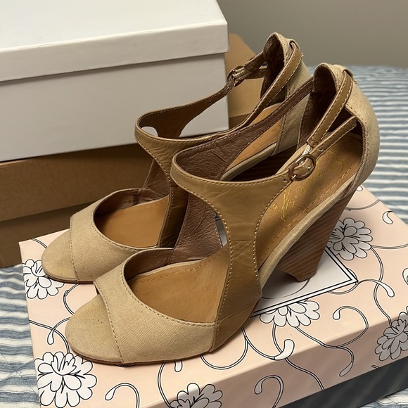 Envy (Anthropologie) canvas and leather heels - Picture 3 of 6